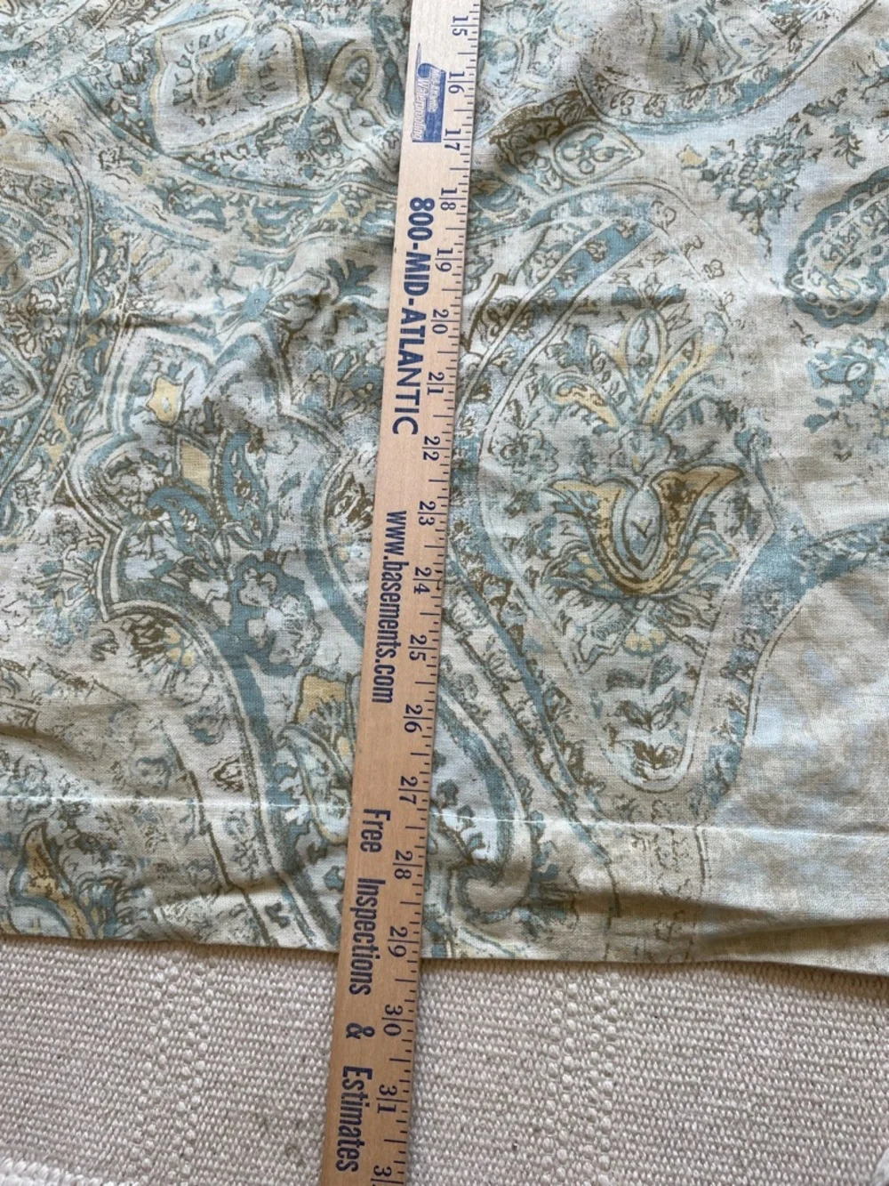 Pottery Barn Paisley Linen Cotton King Duvet And Euro Shams Blue Fresco